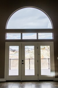 Large open French doors